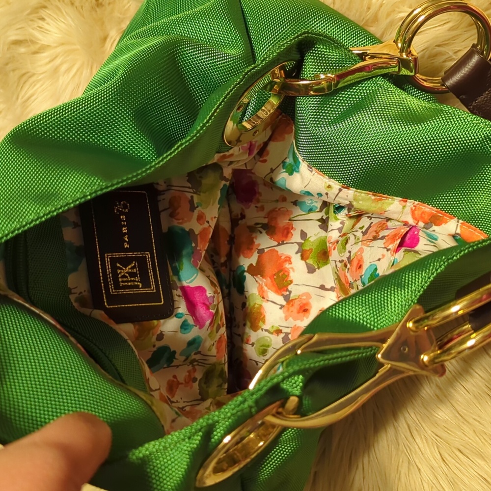 JPK PARIS 75 GREEN TOTE BAG PURSE - Picture 6 of 7